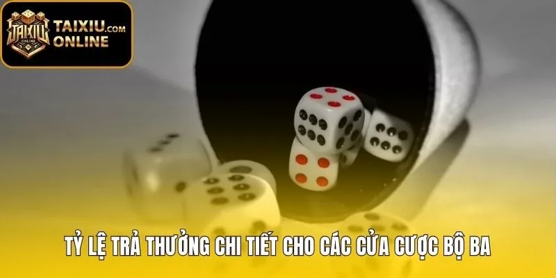 Mức thanh toán tài xỉu nổ bão cho từng cửa cược